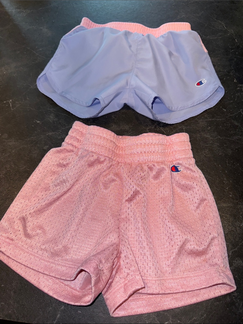 Champion Toddler Girls' Athletic Shorts Two-Pack in Light Purple & Pink 2T GUC